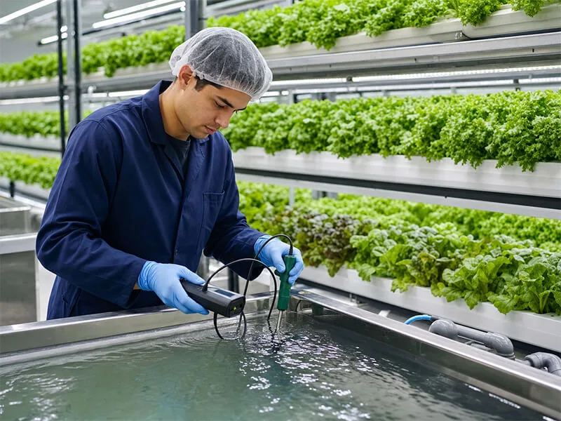 Water quality testing during Aurlgrow container farm production