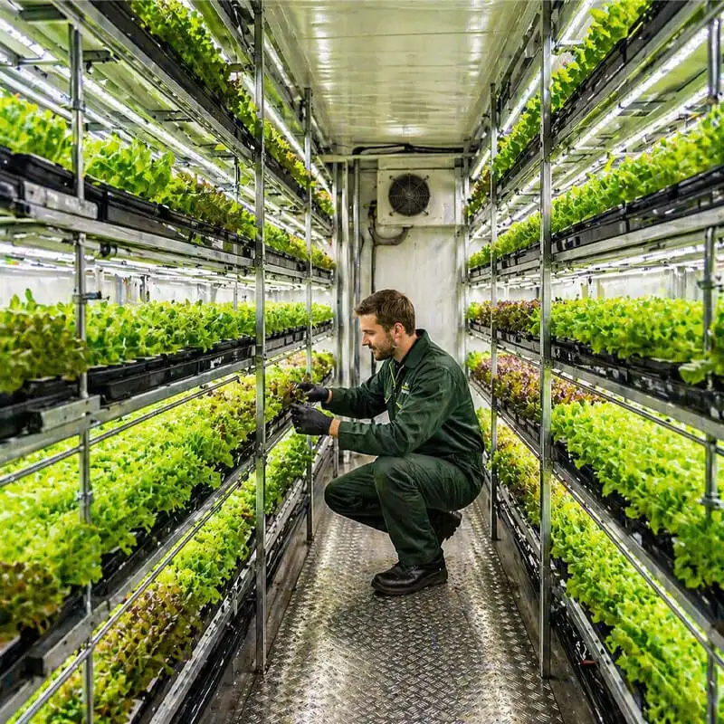 Aurlgrow leafy greens container farm