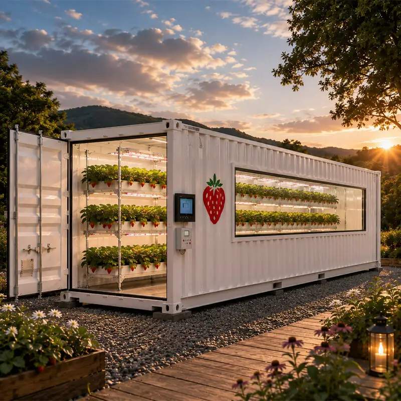 Aurlgrow strawberry container farm